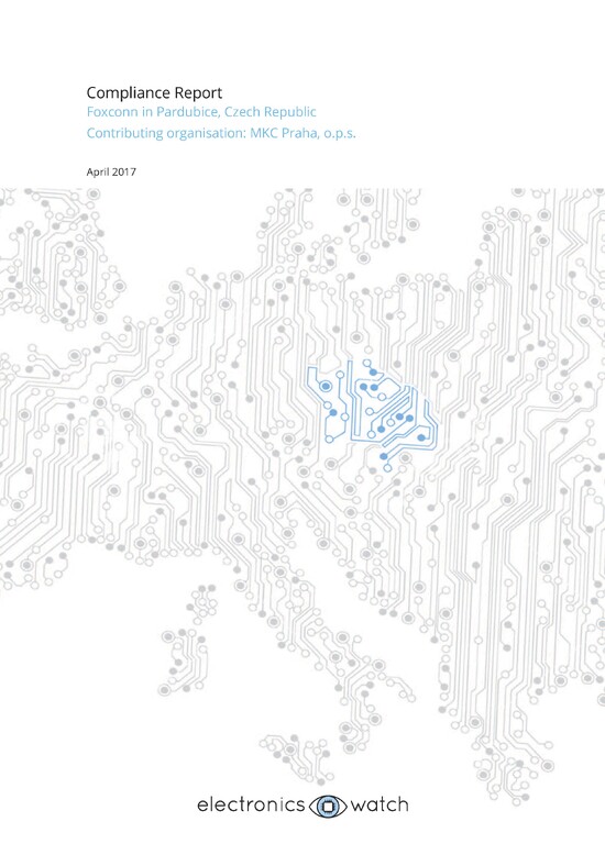Compliance Reports: Foxconn in Pardubice, Czech Republic, June 2018